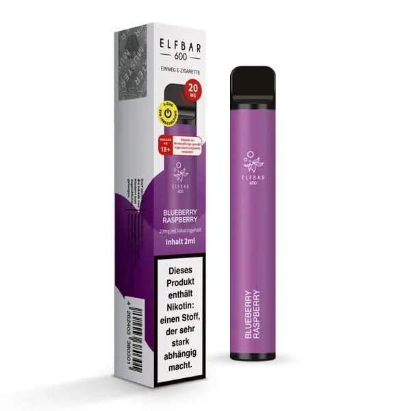 Elf Bar 600 CP (V1) - Blueberry Raspberry Vape Pen in Lila, mit süß-saurem Beerenaroma erleben. Ideal für deine Geschmackssinne.