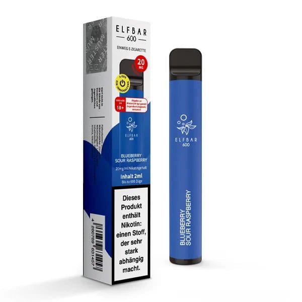 Elf Bar 600 CP Blueberry Sour Raspberry Vape Pen mit fruchtig-säuerlichem Geschmack. Perfekt für entspannten Genuss.