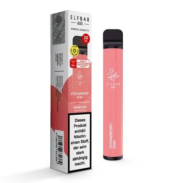 Elf Bar 600 CP (V1) - Erdbeere Kiwi Vape: Entdecke den Mix aus süßen Erdbeeren und saftigen Kiwis für eine fruchtige Erfahrung.