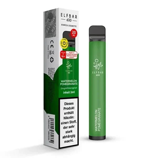 Elf Bar 600 CP Watermelon Pomegranate Vape Pen und Verpackung