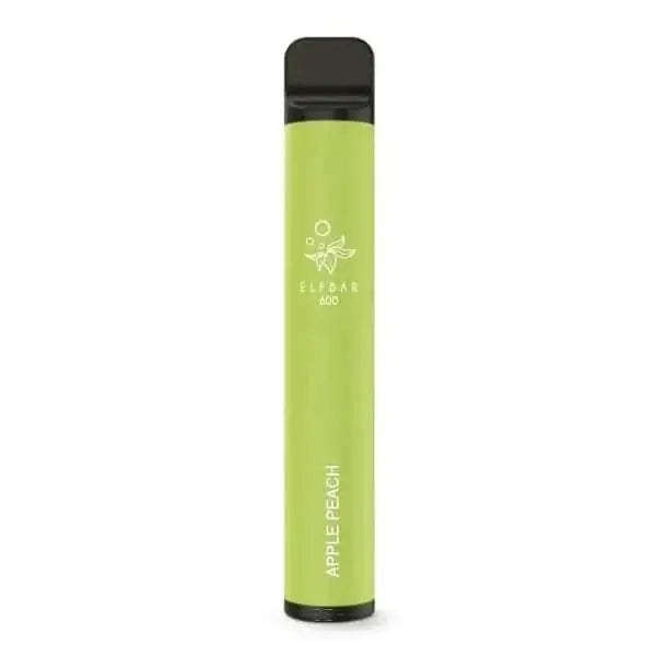 Elf Bar 600 CP V1 in Apfel Pfirsich Geschmack, grüne E-Zigarette für fruchtiges Vape-Erlebnis, perfekter Mix aus Apfel und Pfirsich.