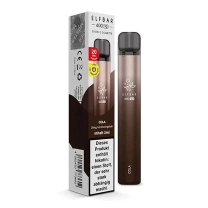 Elf Bar 600 V2 Cola Vape, spritzige Einweg-E-Zigarette, ideal für Cola-Liebhaber, bietet erfrischendes Cola-Aroma. Perfektes Dampf-Erlebnis!