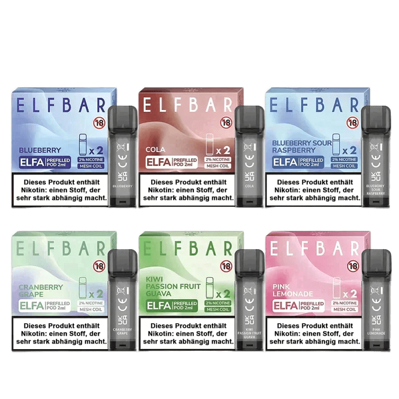 Elf Bar Elfa Pod (2er Set) - Strawberry Grape (Erdbeere Traube) Einweg Pod-System - EAN 4260769638890 - von vape-dealer.de