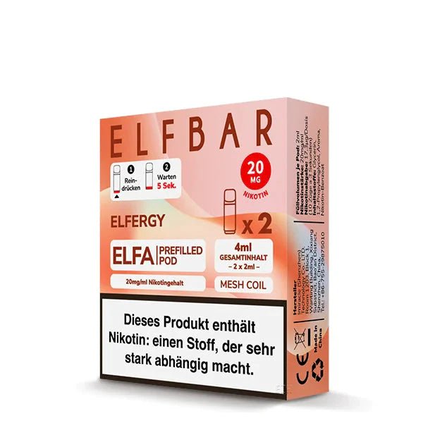 Elf Bar Elfa Pod (2er Set) - Elfergy (Energy Drink) Einweg Pod-System - EAN 4260769638913 - von vape-dealer.de