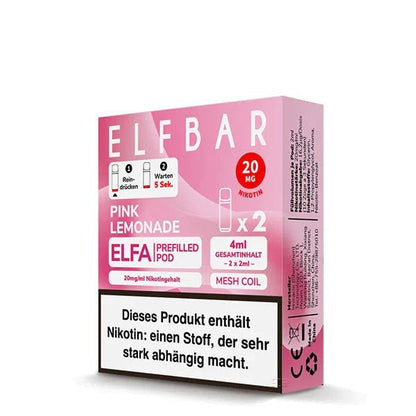 Elf Bar Elfa Pod (2er Set) - Pink Lemonade (Pinke Limonade) Einweg Pod-System - EAN 4260769638852 - von vape-dealer.de