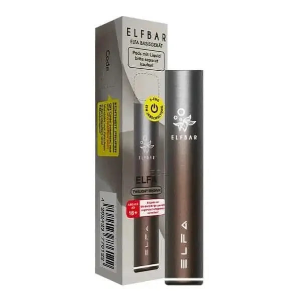 Erlebe das ELFA Basisgerät in Twilight Brown, perfekt für stylisches und umweltbewusstes Vaping voller Geschmacksvielfalt.