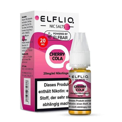 Elfliq Cherry Cola Flasche und Verpackung - süßes Kirscharoma mit Cola, ideal für sommerliche Frische gesucht?