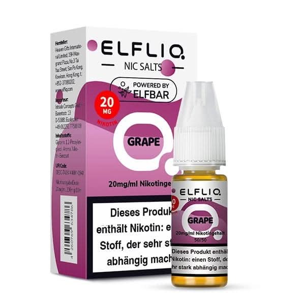 Genieße Elfliq - Grape (Traube) von Elf Bar, intensiver Traubengeschmack für Vaper, die natürliche Fruchtaromen lieben.