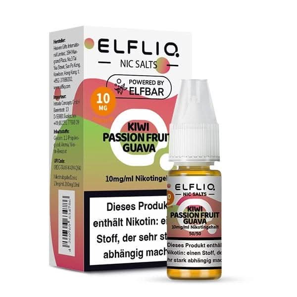 Erlebe mit Elfliq Kiwi Passion Fruit Guava ein tropisches Geschmackserlebnis - ideal für dein Abenteuer in exotische Welten.
