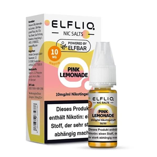 Alt Tag: Elfliq Pink Lemonade E-Liquid mit Himbeer- und Zitronengeschmack, perfekte süße Erfrischung für deinen Sommer.