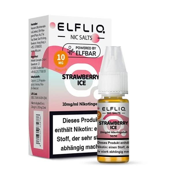 Erlebe den frischen Genuss von Elfliq Strawberry Ice mit süßen Erdbeeren und kühlem Menthol. Perfekt für erfrischende Momente.