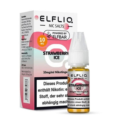 Erlebe den frischen Genuss von Elfliq Strawberry Ice mit süßen Erdbeeren und kühlem Menthol. Perfekt für erfrischende Momente.