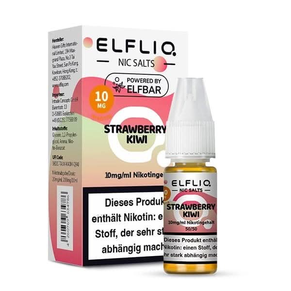 Entdecke den fruchtigen Geschmack von Elfliq Erdbeere Kiwi mit einem Hauch von Exotik in deinem Vape-Erlebnis.