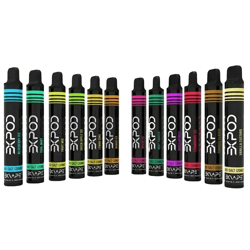 eXpod-Vapingserie in verschiedenen Geschmacksrichtungen, ideal für ein fruchtiges und belebendes Dampferlebnis