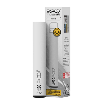 Entdecke das eXpod Pro Basisgerät in Weiß - minimalistisches Design und moderne Technik, perfekt für deinen klaren Stil.