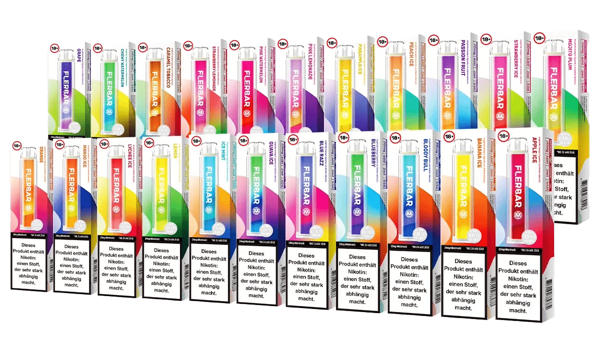 Entdecke die Vielfalt von Flerbar M Apple Ice Apfel Menthol, ideal für einen erfrischenden Vape-Genuss mit süßem Apfelaroma.