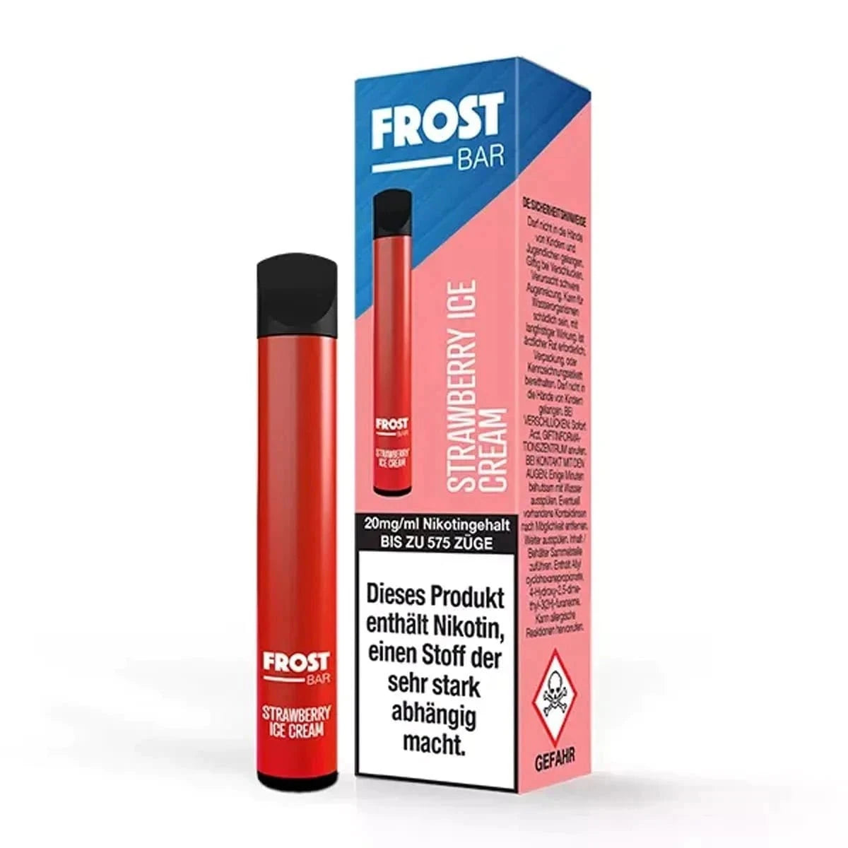 Dr. Frostbar Erdbeereis Produktbild – Erlebe cremige Erdbeereis-Süße in jedem Zug, perfekt für dein Genussmoment.