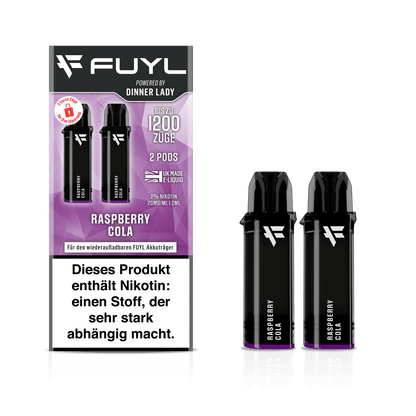 Fuyl Pod 2er Set - Raspberry Cola für ein einzigartiges Dampferlebnis mit süßer Himbeere und klassischem Cola-Aroma.