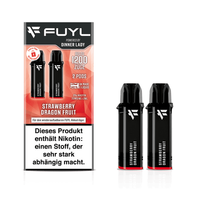 Fuyl Pod 2er Set mit Strawberry Dragonfruit Geschmack - erlebe süße Erdbeere und exotische Drachenfrucht in jedem Zug.