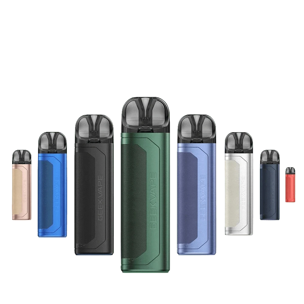 GeekVape Aegis U Kit in verschiedenen Farben, einschließlich Silber. Moderne Eleganz für den stilbewussten Vaper.
