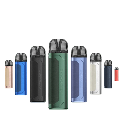 GeekVape Aegis U Kit in verschiedenen Farben, einschließlich Silber. Moderne Eleganz für den stilbewussten Vaper.