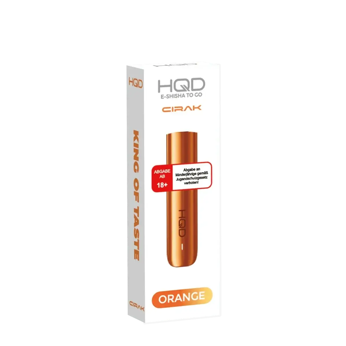 Lebhaftes HQD Cirak Basisgerät in Orange, ideal für kreative Köpfe, die Spaß und positive Energie beim Vapen lieben.