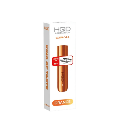 Lebhaftes HQD Cirak Basisgerät in Orange, ideal für kreative Köpfe, die Spaß und positive Energie beim Vapen lieben.