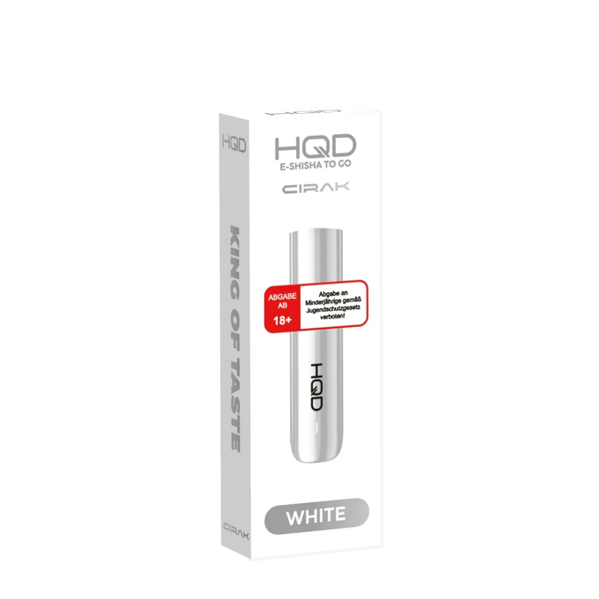 HQD Cirak Basisgerät in klassischem Weiß, ideal für Vaper, die minimalistisches Design schätzen. Passt zu jedem Stil. Für 18+.