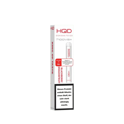 HQD Hoova Plus - Brombeere Drachenfrucht E-Shisha, entdecke die exotische Geschmacksreise in jeder Puff-Stick Verpackung.