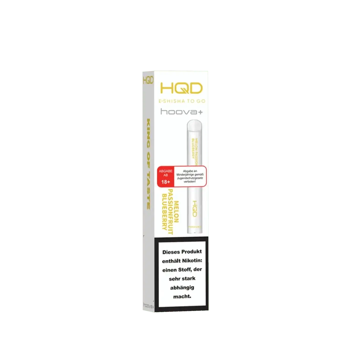 HQD Hoova Plus Vape - Melone, Passionsfrucht, Blaubeere Geschmack, ideal für ein fruchtiges Dampferlebnis. Entdecke die Vielfalt!