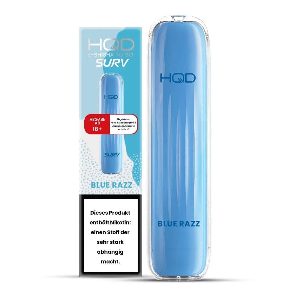 Surv Blue Razz Vape mit dem fruchtigen Geschmack von Blaubeere und Himbeere, perfekt für deinen täglichen Dampfgenuss.