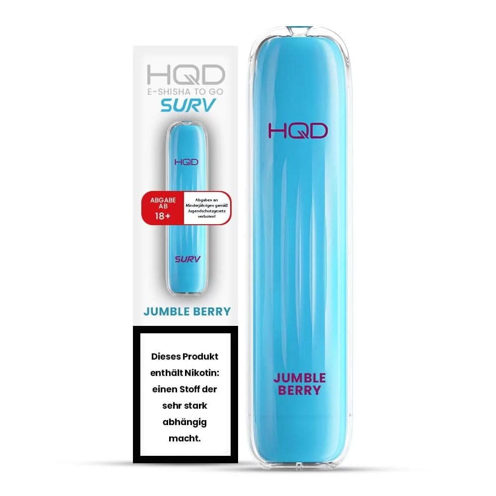 HQD Surv Jumble Berry Traube Brombeere Einweg E-Shisha mit süß-herbem Beerenaroma, perfekt für fruchtige Dämpfe.
