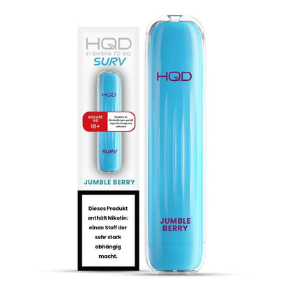 HQD Surv Jumble Berry Traube Brombeere Einweg E-Shisha mit süß-herbem Beerenaroma, perfekt für fruchtige Dämpfe.