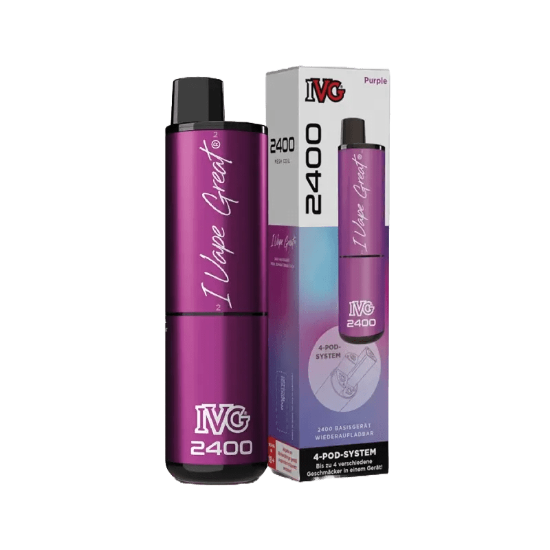 IVG 2400 Basisgerät in extravagantem Lila mit Verpackung, ideal für kreative Seelen, die anders sein wollen.