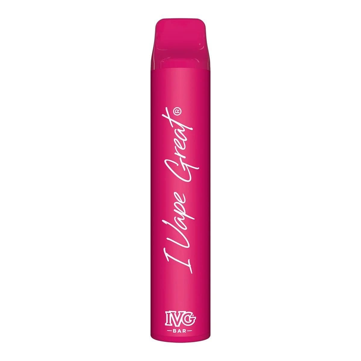 Rosa IVG Plus Vape Pen mit der Aufschrift "I Vape Great", ideal für frischen Beerenlimonade-Eisgenuss. Perfekt für den Sommer.