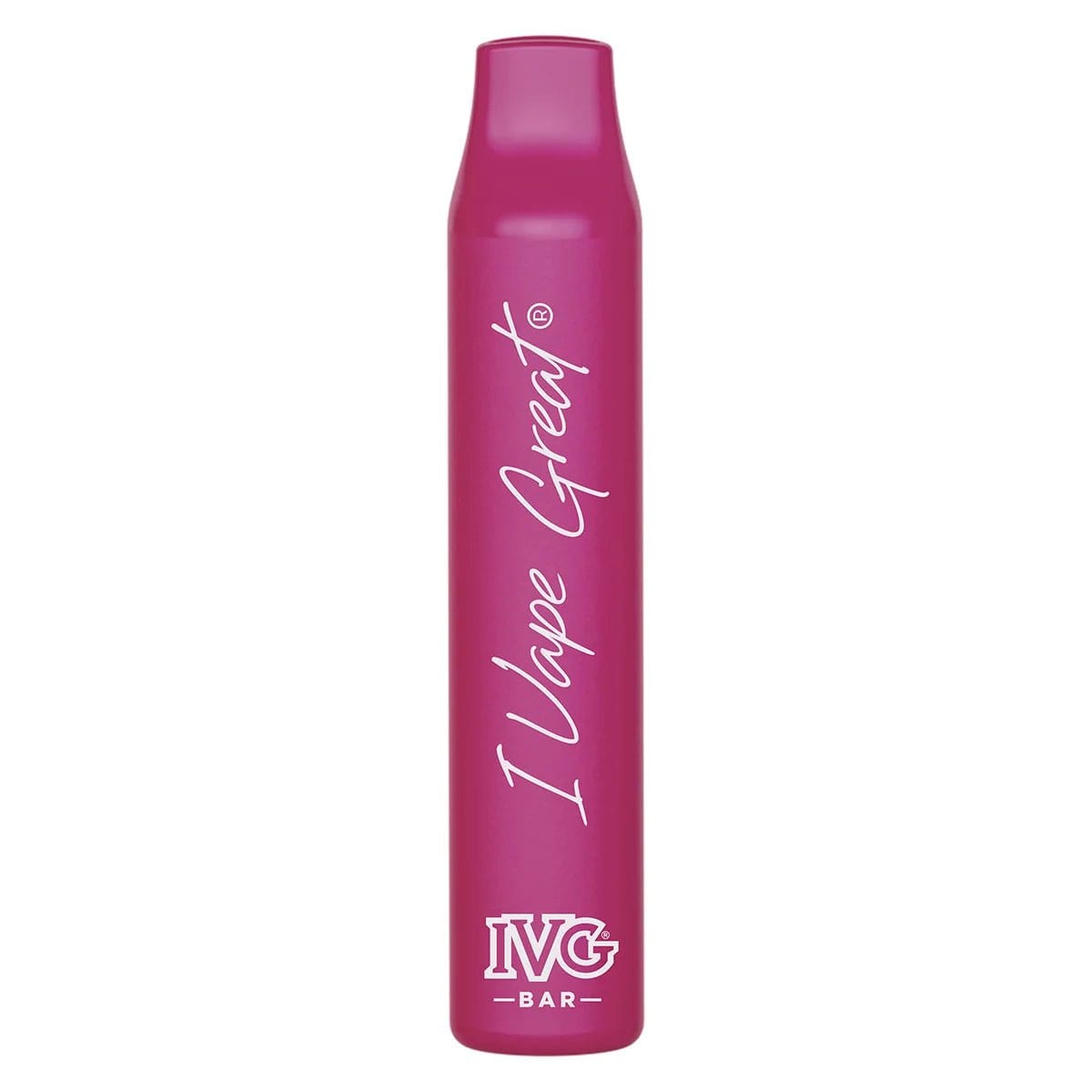 IVG Plus Vape Pen in Pink mit "I Vape Great" Aufschrift.