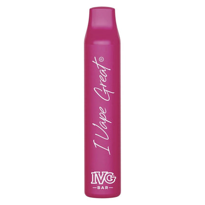 IVG Plus Vape Pen in Pink mit "I Vape Great" Aufschrift.