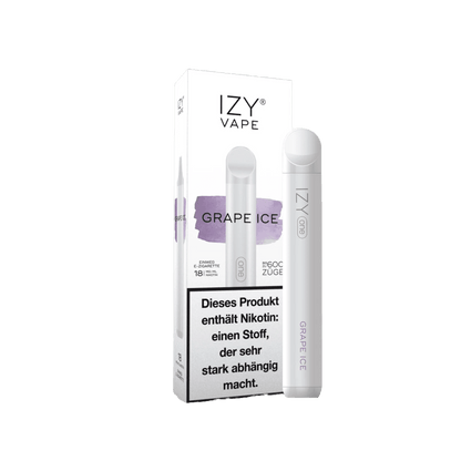 Izy Vape Izy One - Grape Ice (Traube Menthol) 1.8% Einweg-Vape - EAN 3858893401490 - von vape-dealer.de