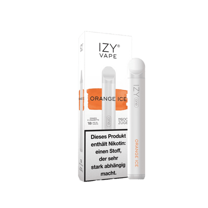 Izy One Orange Ice Vape - Erfrische deinen Tag mit Menthol und sonnengereiften Orangen. Perfekt für warme Tage und laue Nächte.