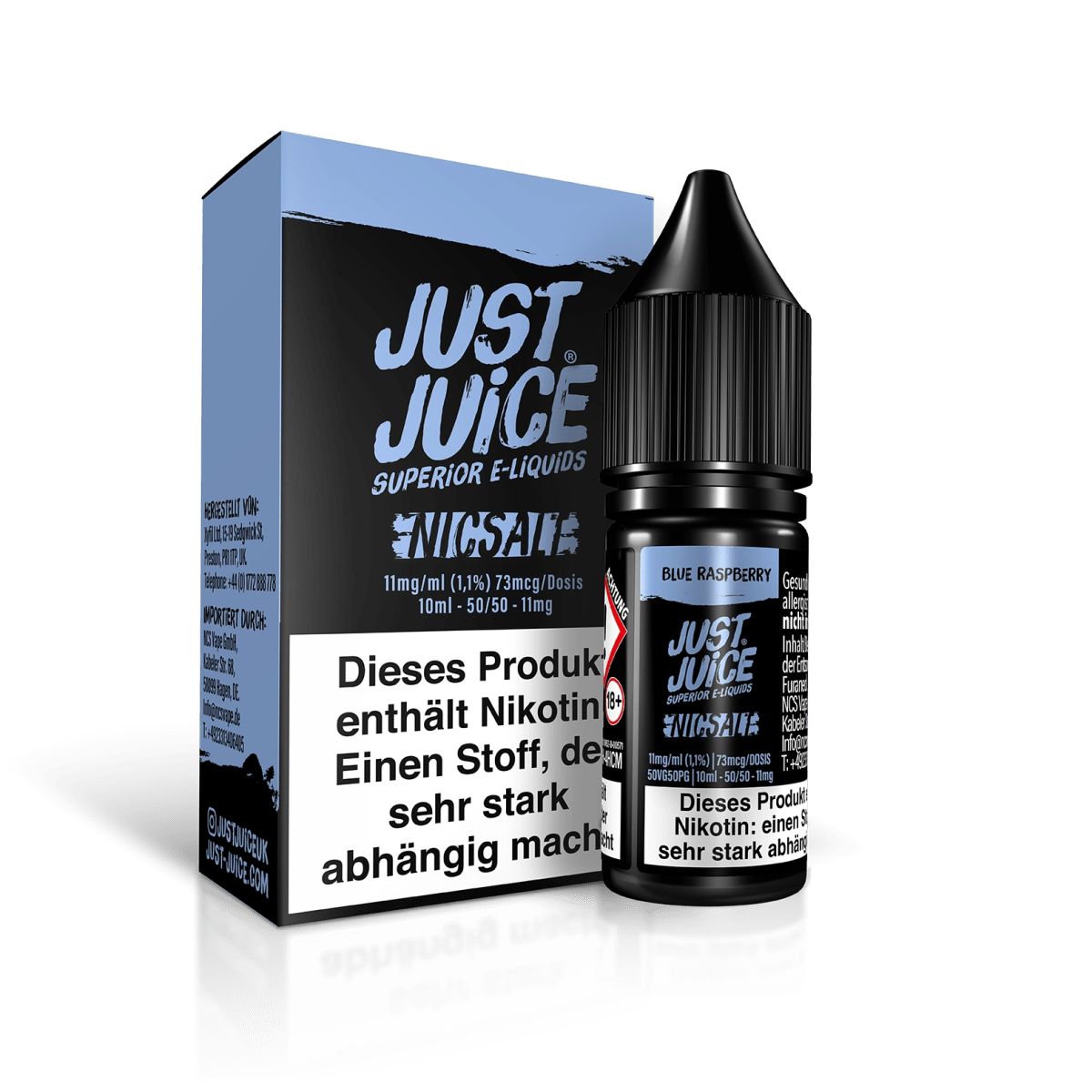 Venturo Just Juice - Blue Raspberry (Blaubeere Himbeere) 1.1% Nikotinsalz Liquid - EAN 4262394728892 - von vape-dealer.de