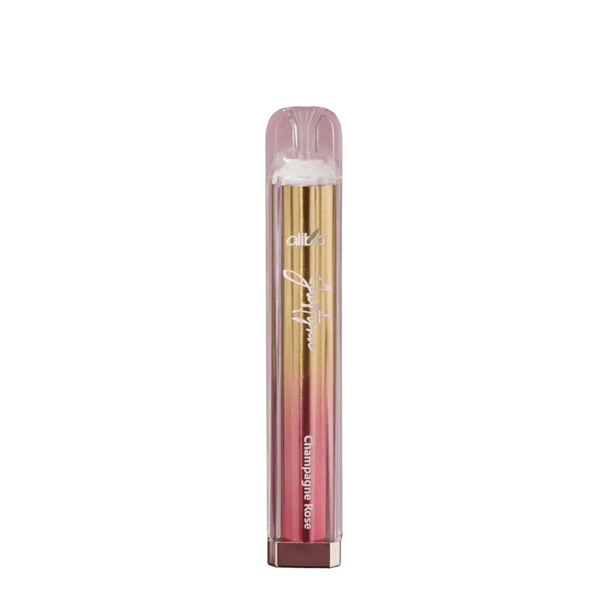 Luxuriere mit der Justyna Champagne Rosé E-Zigarette von Alibia, dein eleganter Genussmoment für besondere Anlässe.