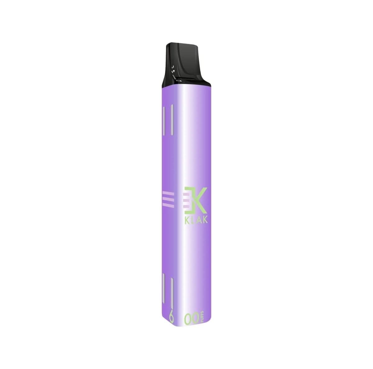 Klik-Klak Aloe Grape Einweg E-Zigarette, lila Design, entspannende Aloe und süße Traube, Geschmacksoase im hektischen Alltag