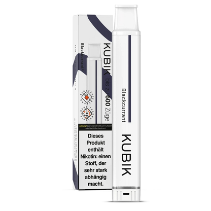 Kubik E-Zigarette Blackcurrant - voller Geschmack für ein intensives Vaping-Erlebnis mit schwarzen Johannisbeeren.