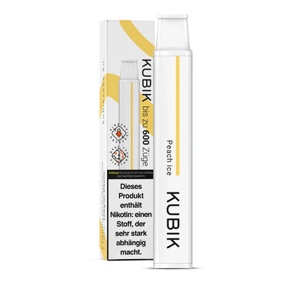 Kubik Peach Ice Vape - Erlebe den süßen Pfirsichgeschmack mit einem Hauch Menthol, ideal für den sommerlichen Genuss.
