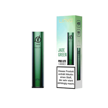 Entdecke das Linvo Pod Lite in Jade Green Metallic – modernste Vaping-Technologie mit naturverbundenem Design. Perfekt für dich!