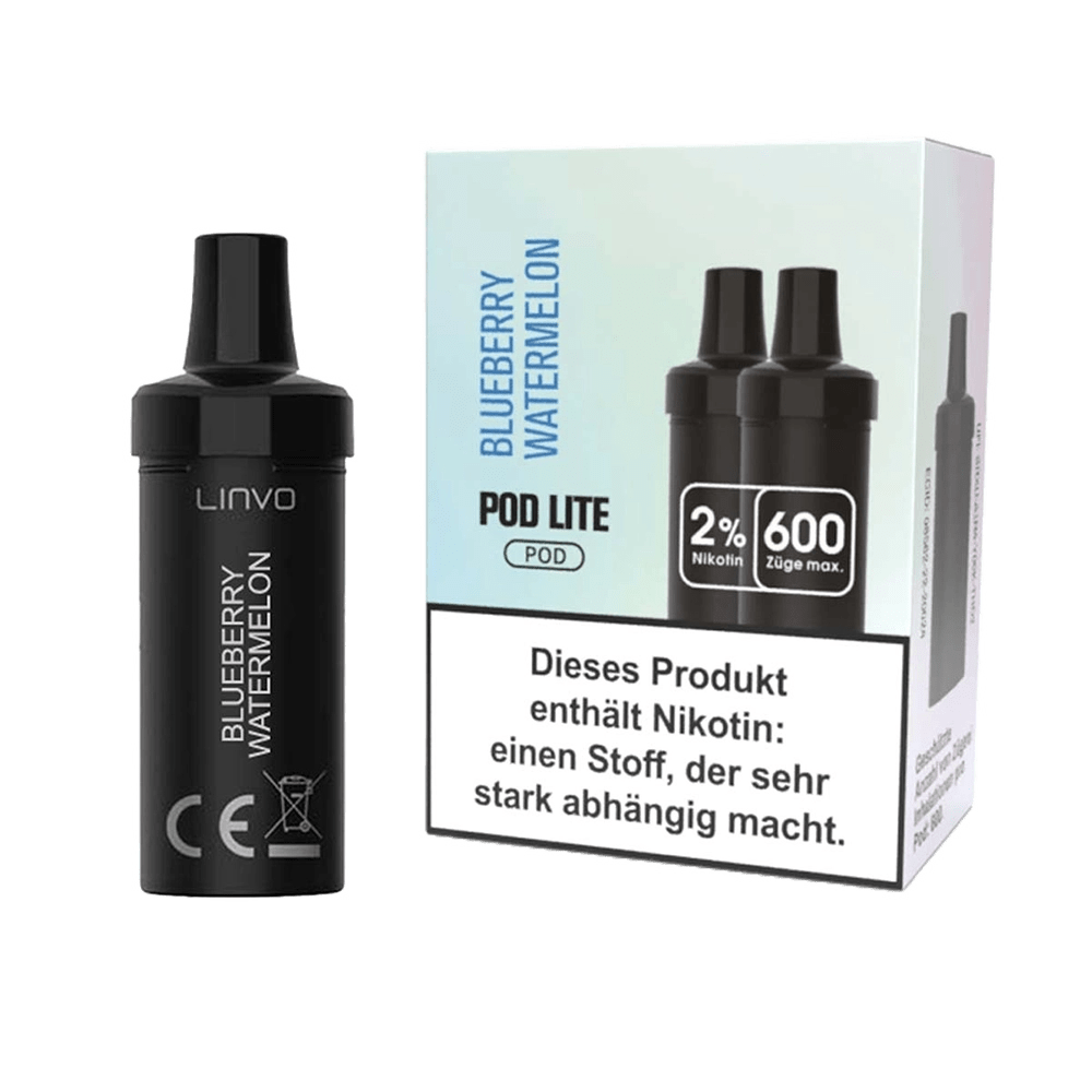 Genieße den erfrischenden Geschmack von Linvo Pod Lite, 2er Set, Blueberry Watermelon für fruchtige Auszeiten. Jetzt ausprobieren!