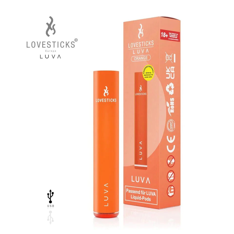 Lovesticks Luva Basisgerät - Orange Einweg Pod-System - EAN DF-V88E-L2SW - von vape-dealer.de