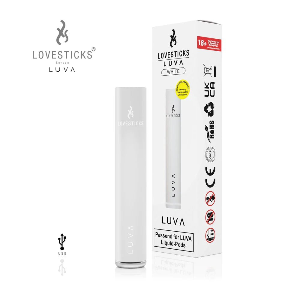 Lovesticks Luva Basisgerät - Weiß Einweg Pod-System - EAN K9-PAI8-5QM3 - von vape-dealer.de