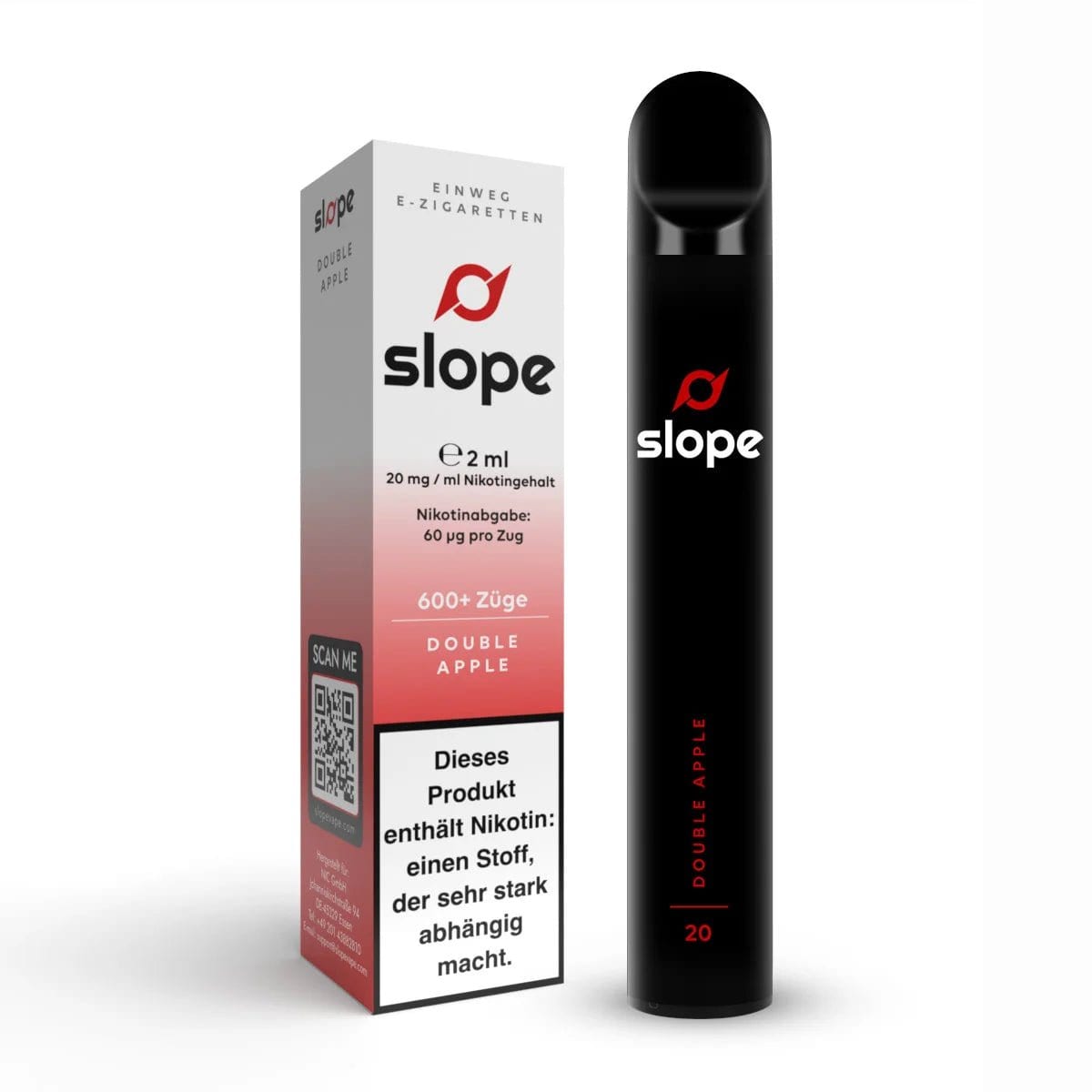 Genieße den doppelten Apfelkick mit der Slope Double Apple E-Zigarette – süß und sauer für fruchtige Dampferlebnisse.