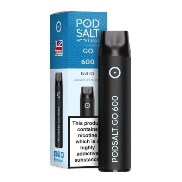 Pod Salt Go 600 - Blue Ice (Blaubeere Menthol) Einweg-Vape - EAN 4262394721459 - von vape-dealer.de